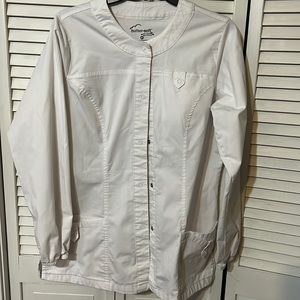 White Butter Soft uniform scrub jacket